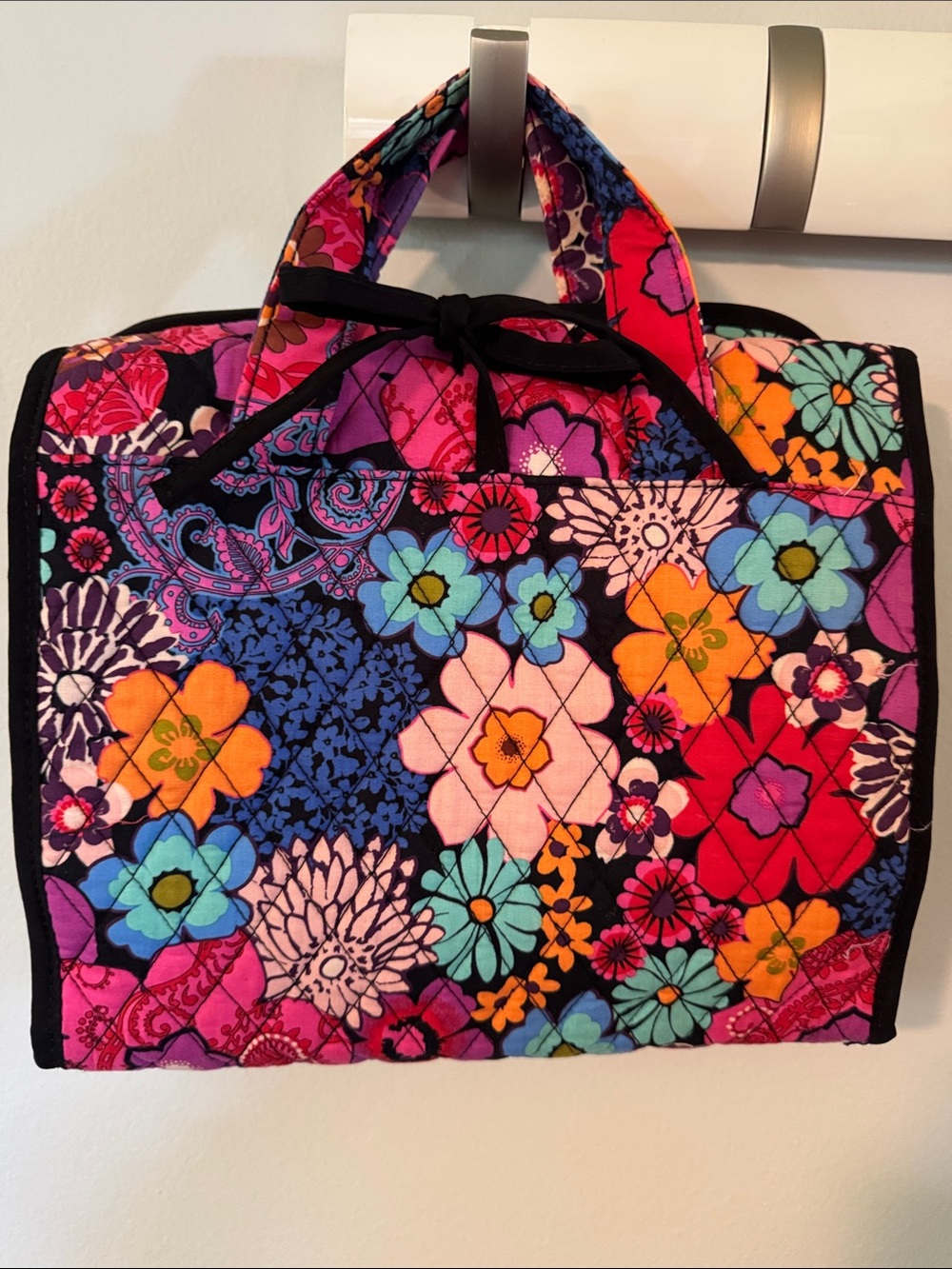 Vera Bradley Floral Hanging Toiletry Organizer - Pink, Purple, Blue